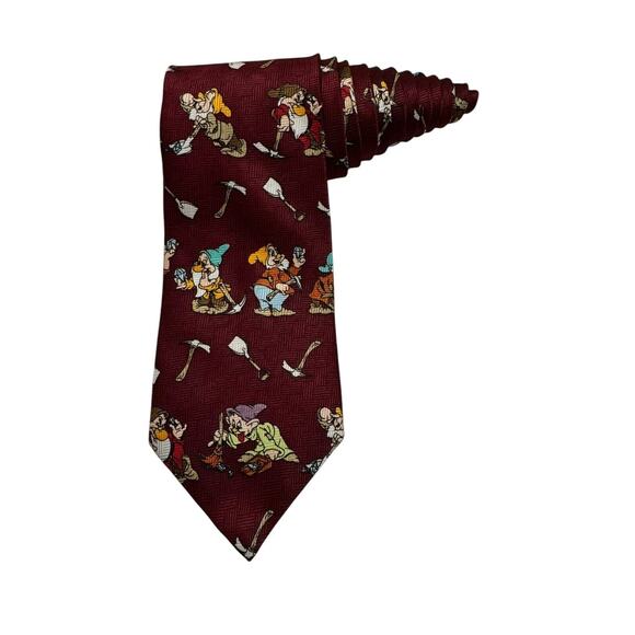 Disney Snow White And The Seven Dwarfs Diamonds Cartoon Vintage Necktie - Picture 1 of 7